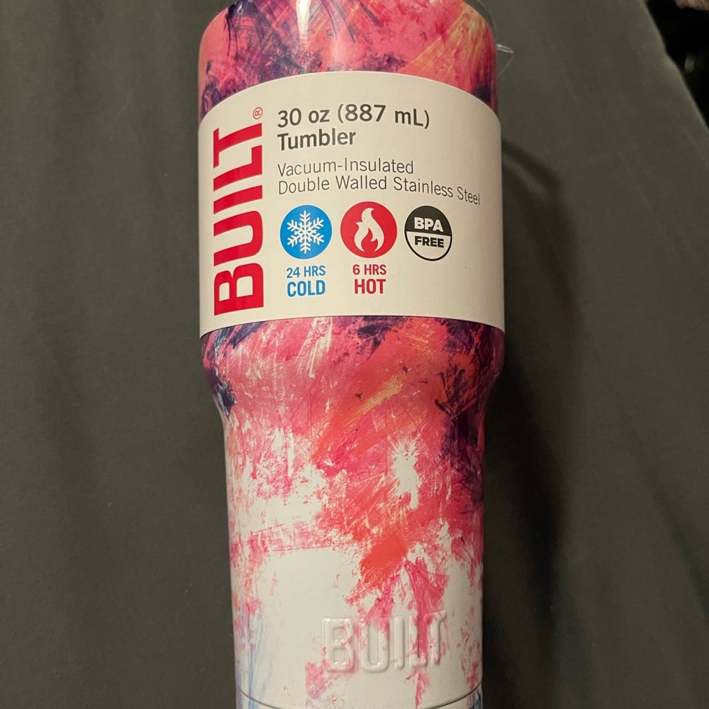 30 oz Vacuum-Insulated Tumbler - Pink Multi